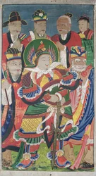Sinjang (couleur sur soie)