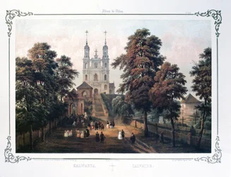 Environs de Vilnius : église de Kalvarija, de 