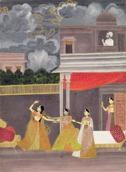 Une dame amenée d