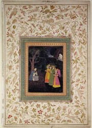 Sultan Ibrahim Adham de Balkh avec des anges, Album Johnson VI, n°5, vers 1770-80