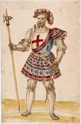 Un chevalier avec un marteau d