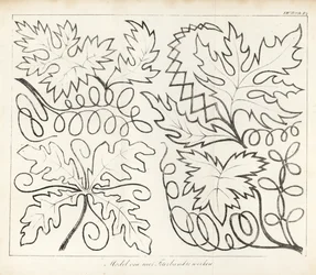 Motifs de feuilles pour la broderie