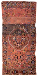 Tapis médaillon, probablement Kurdistan persan, fin XVIIe ou début XVIIIe siècle
