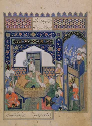 Timur sur le trône à Balkh, persan