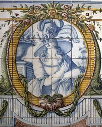 Panneau ornemental avec un portrait de femme