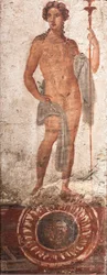 Figure masculine du couronnement, Herculanum