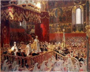 Couronnement de Nicolas II en 1896 dans la cathédrale Ousensky à Moscou