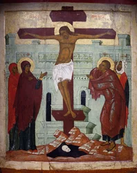 Crucifixion, icône de Novgorod