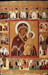 La Vierge de Tichvin avec les Merveilles