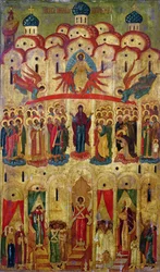 Icône Pokrov (tempera sur panneau)