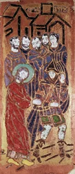 Art russe : la montée au calvaire du Christ (portement de croix)