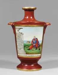 Vase représentant un cosaque zaporogue, vers 1825