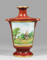 Vase représentant un cosaque zaporogue, vers 1825