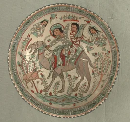 Bol avec une scène de chasse du conte de Bahram Gur et Azadeh