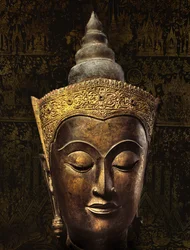 Tête de Bouddha couronné, style Ayutthaya