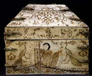 Coffret à motif de paon