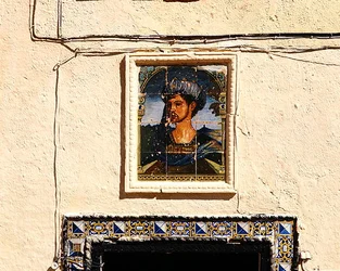 Carreaux de céramique avec le portrait d