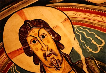 Christ en majesté flanqué de séraphins et de symboles des évangélistes, copie de l