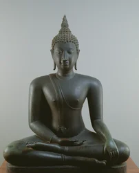 Bouddha en méditation, style Sukhothai (bronze)