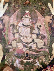 Gnya-khri-bcan-po, premier roi du Tibet. Thai-ka tibétain Paris Musée Guimet