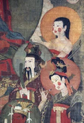 Culture tibétaine : Le Bouddha Tejaprabha entouré de divinités planétaires