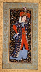 Danseuse avec des mouchoirs dans chaque main, vers 1560