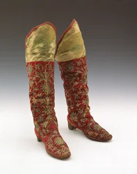 Paire de bottes pour hommes, Bokhara, début-milieu du 19ème siècle