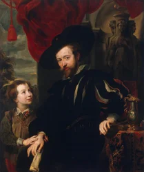 Portrait de Rubens avec son fils Albert (copie de l
