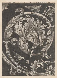 Speculum Romanae Magnificentiae : Feuillage ornemental des églises, 16ème siècle