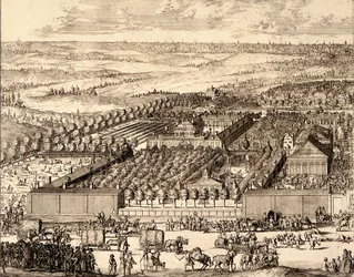 Quartier allemand Nemetskaya sloboda à Moscou partie gauche, 1705