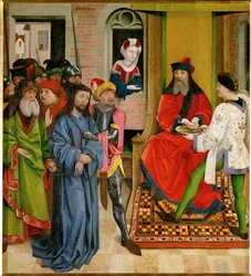 Jésus devant Pilate (peinture sur bois)