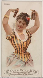 Os, de la série Instruments de musique N82 pour les cigarettes de la marque Duke, 1888