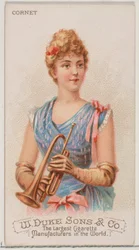 Cornet, de la série Instruments de musique N82 pour les cigarettes de marque Duke