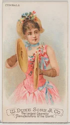 Cymbales, de la série Instruments de musique N82 pour les cigarettes de marque Duke, 1888
