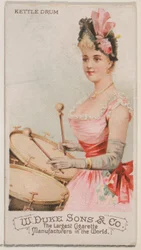 Tambourin, de la série Instruments de musique N82 pour les cigarettes Duke, 1888