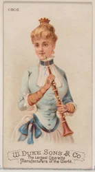Hautbois, de la série Instruments de musique N82 pour les cigarettes Duke, 1888