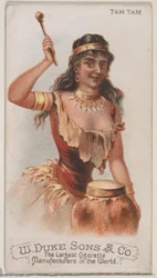 Tam Tam, de la série Instruments de musique N82 pour les cigarettes Duke, 1888