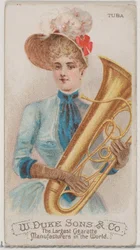 Tuba, de la série Instruments de musique N82 pour les cigarettes de marque Duke, 1888