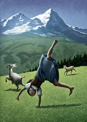 Heidi, 2007 (planche à gratter, colorisée numériquement)