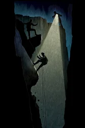 Voyage au centre de la terre, 2007 (planche à gratter, colorisée numériquement)