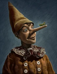Pinocchio, 2013 (scratchboard, colorisé numériquement)