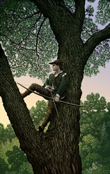 Robin des Bois, 2004 (scratchboard, colorisé numériquement)