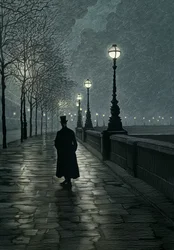 Sherlock Holmes, 2004 (scratchboard, colorisé numériquement)