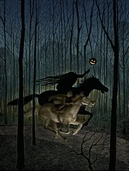 La légende de Sleepy Hollow, 2012 (scratchboard, colorisé numériquement)