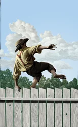Tom Sawyer, 2004 (scratchboard, colorisé numériquement)
