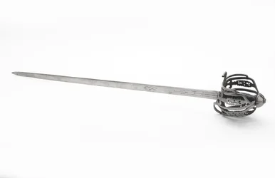 Épée à garde panier, vers 1745