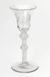 Verre à boire Jacobite gravé, vers 1760