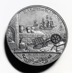 Penny écossais commémorant Adam Smith (revers), 1797 (cuivre)