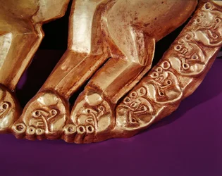 Emblème de bouclier en forme de panthère, 700-650 av. J.-C. (détail)