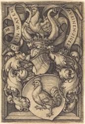 Blason avec un coq
